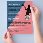 Retro Duster Silhouette, Duisenhouder, Maid Flyer (Hand)