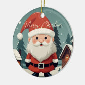 Retro Dwerg Santa Kerstmis Ornament (Links)