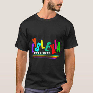 Retro dyslexie bewustzijn maand dyslectische lezin t-shirt
