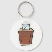Retro E-mail Inbox Icon Cartoon Stijl Sleutelhanger (Voorkant)