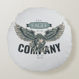 Retro Eagle Company Amerikaans ontwerp Rond Kussen