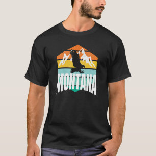 Retro Eagle Montana Retro Shaped B T-shirt