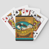 Retro Eagle Soaring Afstuderen Inspirerend Quote Pokerkaarten (Achterkant)