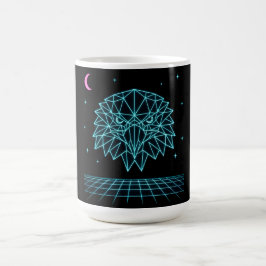 Retro Eagle Synthwave - Neon Vliegende Roofdier Koffiemok