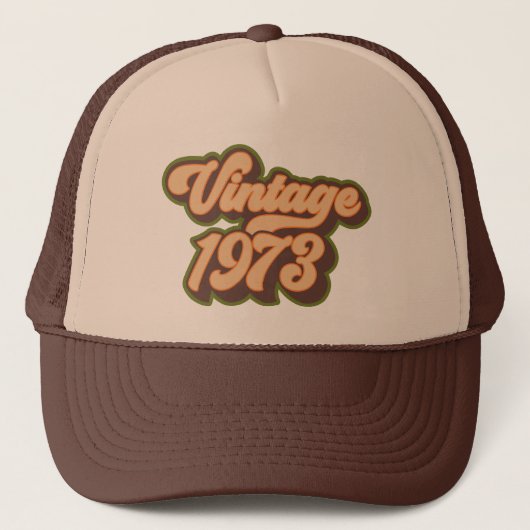 Retro Earth Tones  1973 Trucker Hat Pet (Voorkant)