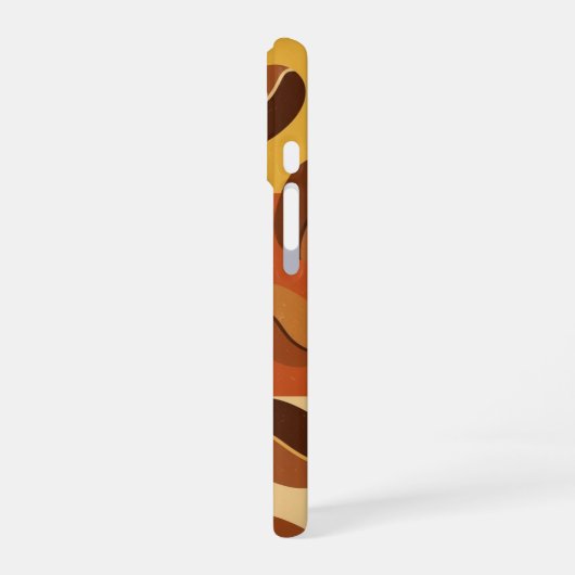 Retro Earth Tones Coffee Abstract iPhone 16 Hoesje (Linkerkant)
