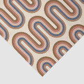 Retro Earthy Wavy Lines in Brown Tissuepapier (Detail)