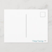 Retro Easter Bunny Feestdagenkaart (Achterkant)