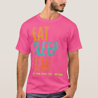 Retro Eat Sleep Tow Herhaling vrachtwagenchauffeur T-shirt