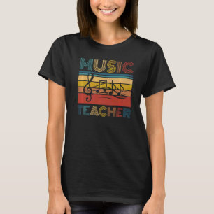 Retro Education Notes Educator School  Musi T-shirt