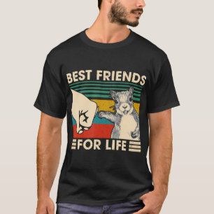 Retro eekhoorn Beste vriend voor leven T-shirt