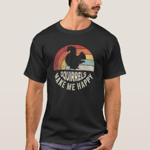  Retro-eekhoorns zorgen ervoor dat ik blij ben met T-shirt