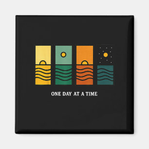 Retro Eén Dag Op Een Tijd Motivatie Spreuk Retro Magneet