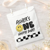 Retro Een Gelukkig Dude Gelukkig Gezicht Eerste Ve Bedankzakje (Geknipt)