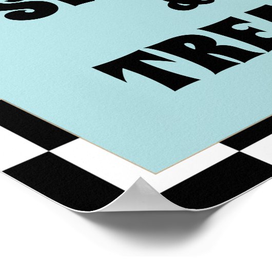 Retro Een Gelukkig Dude Verjaardag Sweet & Treats Poster (Hoek)