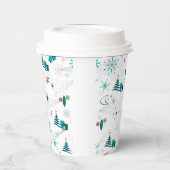 Retro Een Go-Go Kerst Papieren beker (Links)