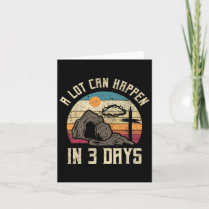 Retro Een hoop kan gebeuren in 3 dagen Christelijk Kaart