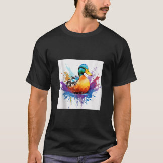retro eend Pintail Duck Schattige eend Waterverf T-shirt