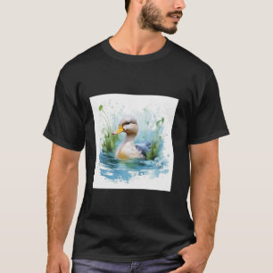 retro eend Pintail Duck Schattige eend Waterverf T-shirt