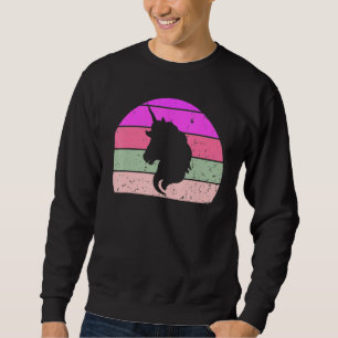 Retro Eenhoorn Vintage Eenhoorn Silhouet Pegasus A Trui