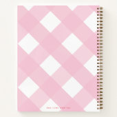 Retro Eenvoudig Schattige Roze en Rood Custom Blan Notitieboek (Achterkant)