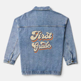 Retro  eerste klas leraar 1e klas Squad Denim Jacket