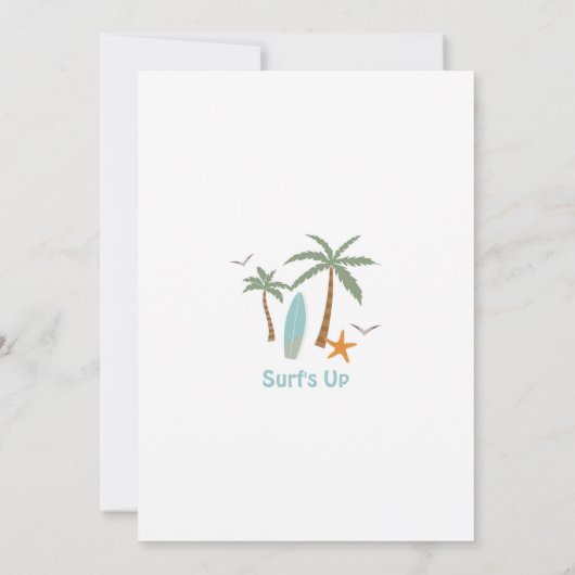 Retro eerste wipe out Surven surfen 1e verjaardag Kaart (Achterkant)