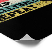 Retro Eet Slaap Volleybal Herhaal Funny Sp Poster (Hoek)