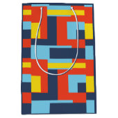 Retro effen blokontwerp/set 2 medium cadeauzakje (Voorkant)