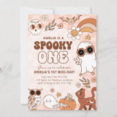 Retro Éffrayant Un Halloween Invitation Anniversai (Devant)