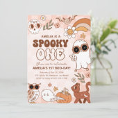 Retro Éffrayant Un Halloween Invitation Anniversai (Debout devant)