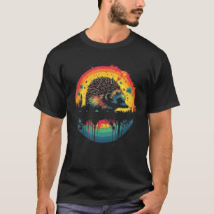 Retro Egel Vintage Schattige Egel Grafisch Prin T-shirt