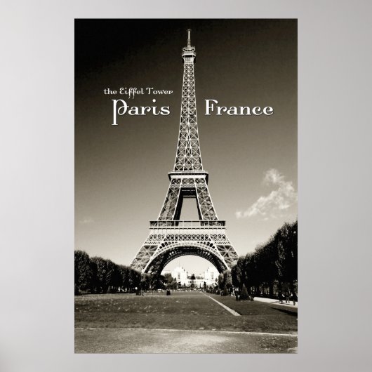 retro eiffeltoren poster (Voorkant)