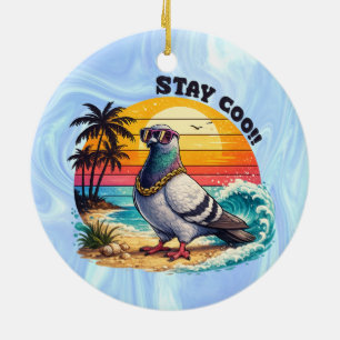 Retro eigenaar minnaar cadeau duif stadsduiven bli keramisch ornament