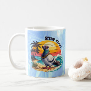 Retro eigenaar minnaar geschenk duif stadsduiven b koffiemok