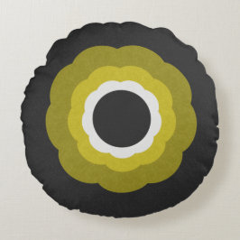 Retro  eigentijdse stijl Rosette Rond Kussen