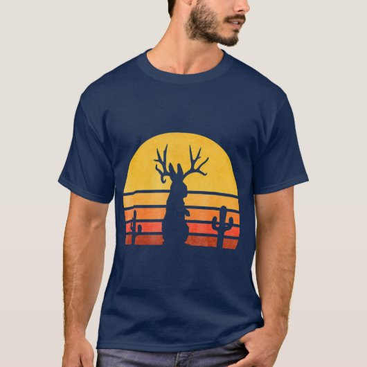 Retro Eighties Jackalope  Cryptid Rabbit T-shirt (Voorkant)