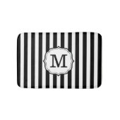 Retro Elagant Personalized Stripe Bath Mat (Voorkant)