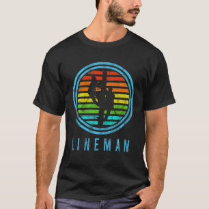 Retro Electrice Lover Watt Lineman Gift T-shirt