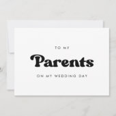 Rétro élégant à mes parents sur ma carte de jour d (Devant)