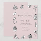Retro Elegant Bridal Shower Invitation (Devant / Derrière)