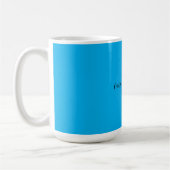 Retro Elegant Plain Sky Blue Calligrafie Naam Koffiemok (Links)