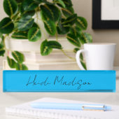 Retro Elegant Plaque Simple Deep Blue Calligraphie