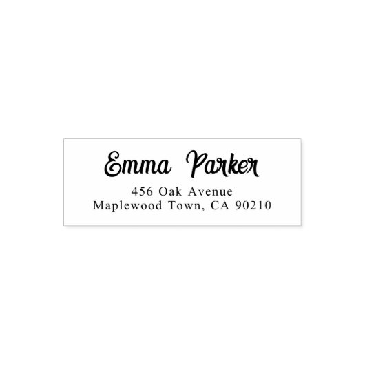 Retro Elegant Script Eenvoudig Zelfinktende Stempel (Design)