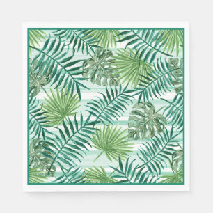 Retro Elegante Tropische Groene Patroon van Servetten