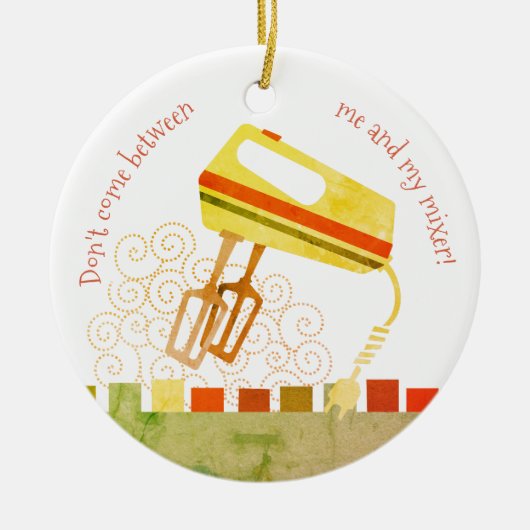 Retro elektrische kloppers bakken kerst ornament (Voorkant)