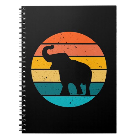 Retro Elephant Notitieboek (Voorkant)