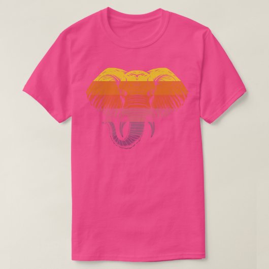 Retro Elephant T-shirt (Design voorkant)