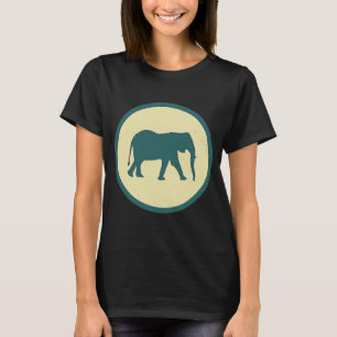 Retro Elephant Wilde Dier T-shirt