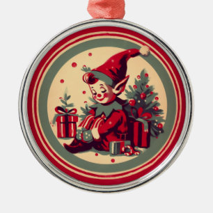 Retro  Elf Ornament